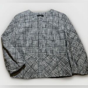 Banana Republic Black and White Plaid Women's Blazer sz 12